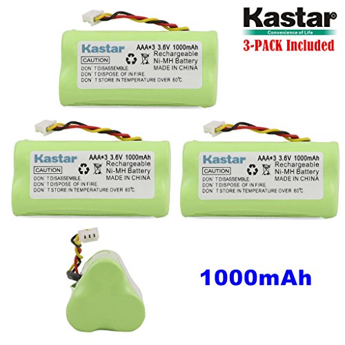 Kastar 3-PACK AAA 3.6V 1000mAh Ni-MH Rechargeable Battery Replacement for Zebra/Motorola Symbol 82-67705-01 Symbol LS-4278 LS4278-M BTRY-LS42RAAOE-01 DS-6878 Cordless Bluetooth Laser Barcode Scanner