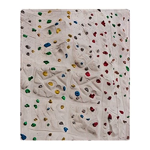 CafePress - Colorful Rock Climbing Wall With Rop - Soft Fleece Throw Blanket, 50"x60" Stadium Blanket