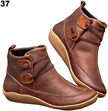 2020 New Arch Support Boots for Women Men,Comfy Braided Strap Flat Heel Walking Boots Waterproof, Arch Support Ankle Boots Shoes