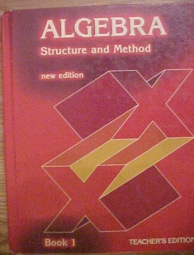 Algebra Structure And Method Book 1 Teacher S Edition Mary P Dolciani 9780395291887 Amazon Com Books