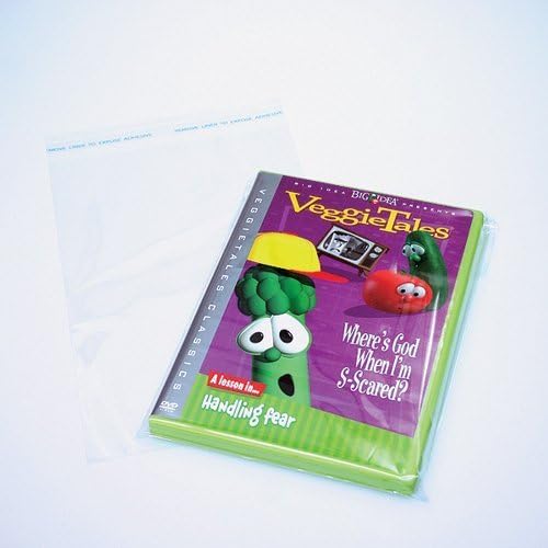 100/pk Clear Cello/Cellophane Bags - Resealable Lip N Tape - 6" x 9.5"