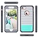ULAK iPhone 8 & 7 Case, Shock-Absorbing Flexible Durability TPU Bumper Case, Durable Anti-Slip, Front and Back Hard PC Defensive Protection Cover for Apple iPhone 7 4.7 inch,Mint Stripes Minimal