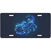 Scorpio Zodiac Sign License Plate, Decorative Car Front License Plate, Aluminum Novelty License Plates Vanity Tag Metal Car Plate for Women Men 6 X 12 Inch