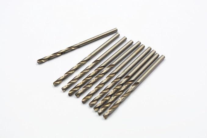 Generic 10Pcs 2.9mm Spiral High Speed Steel M2 Twist Drilling Bits W Straight Shank