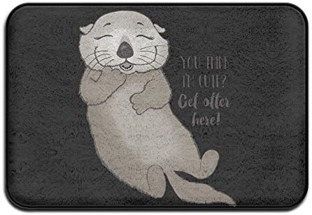 Get Otter HereDoormat Entrance Mat Floor Mat Rug Indoor/Outdoor/Front Door/Bathroom Mats Rubber Non Slip