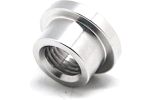 QiiMii 1/4" NPT Female Threaded Stepped Weld Bung Mounting Stainless Steel 304 Fitting (OD 18mm=0.7") with Top Head (OD 24mm=0.95")