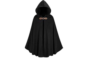 TOONRAIN Men's Adult Medieval Cloak Hoodie Retro Role Playing - Renaissance Cape Costume