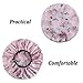 Satin Silk Bonnet Sleep Cap - Printing Soft Extra Large Wide Band S Women Night Hat For Long Curly Natural Hair Cap Salon Silk Scarf Chemo Patient Slouch Slouchy
