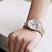 Women Easy Reader Date Expansion Watch Ladies Quartz Clock Female Bracelet Quartz Wrist Watch (Gold)