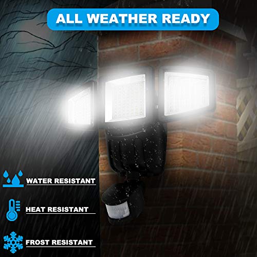 Solar Lights Outdoor, Costech Ultra Bright 182 LED Solar Motion Sensor Lights; Wide Lighting Angle Area, Waterproof Outdoor Security Lighting for Patio, Yard, Garden, Driveway - Black - Thumbnail 5