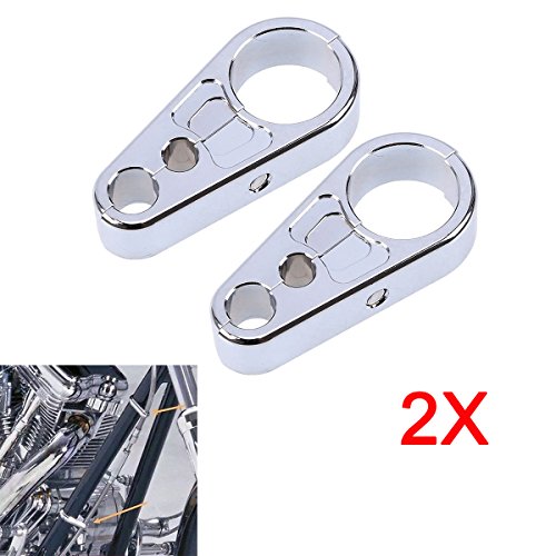 thumbnail image 2 of Bjmoto 25mm Handlebar Clutch Cable & Brake Line Clamp Clips (2pcs) – For Harley Bikes 2 of 3