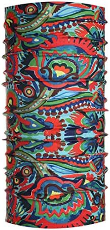 TETA KALILY 16-in-1 Lightweight Sports & Casual Paisley Headwear Headband Bandana Neck Gaiter, Balaclava, Helmet Liner, Face Mask for Sports, Outdoor Camping, Fishing, Party etc