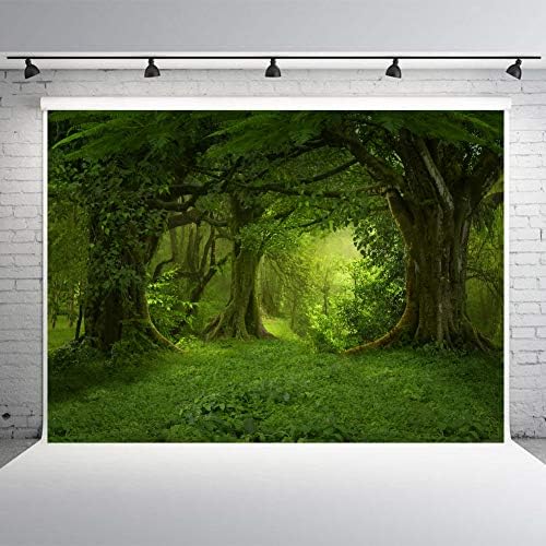 7x5ft Deep Tropical Jungle Backdrop Vinyl Photography Background Studio Props Children Birthday Party Banner