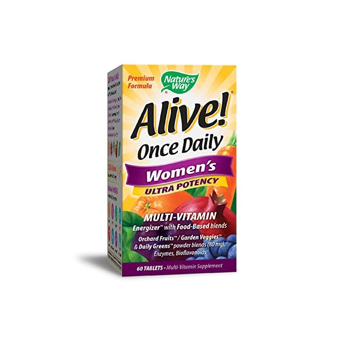 Nature’s Way Alive! Women’s Ultra Potency Complete Multivitamin, High Potency B-Vitamins, Energy Metabolism*, 60 Tablets