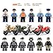 16 PCS Building Block Toy Set, Motorcycle / Vehicle with Army Mini Figures Play Set, Assemble & Removable Motorcycle Military Toys Figures Car Party Favors Fits Boys and Girls