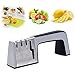 Knife Sharpener, 4 in 1 Knife & Scissors Sharpener,sharpens Dull Knives And   Scissors Safe Efficient And Easy To Use,Black
