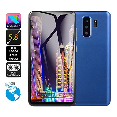 Full Screen Unlocked Smartphone - 5.8 Inch Android HD Display Dual SIM/Camera Cellphone - 3G WiFi 1G RAM+4G ROM Mobile Phone (Blue, 5.8 Inch) - Thumbnail 6