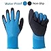 Waterproof Work Gloves 2 Pairs, Double Latex Coated Grip and Comfortable, Improved Dexterity for Outdoor Garden Watering Car Cleaning Multipurpose -2 Pack