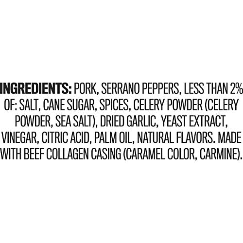 DUKE’S PORK HOT & SPICY SMOKED SHORTY SAUSAGES, 7G PROTEIN PER SERVING, 16 OZ.