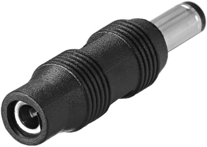 sourcing map 5pcs DC Power Connector Adapter 5.5mm x 2.1mm Male Plug to 3.5mm x 1.35mm Female Jack Converter for Laptop CCTV Camera strip lighting Black - Image 4