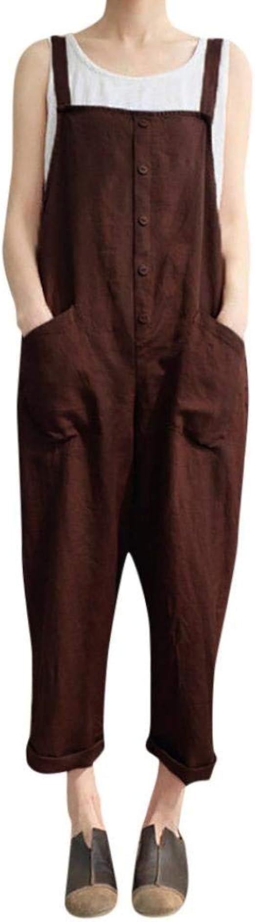 Salopette Da Donna Loose Fit Baggy Salopette Intero Salopette Playsuit Baggy Pantaloni Estivi Pagliaccetto Tuta Elegante Lose Tuta 2023 Da Donna Salopette Da Lavoro Pantaloni Estivi Baggy, Nero , XXL