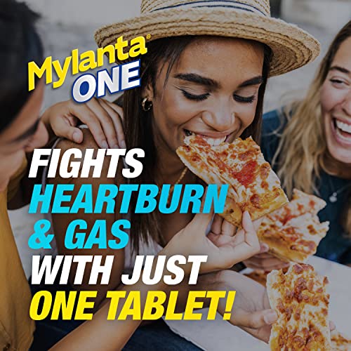 Mylanta One Single Dose Chewable Antacid/Antigas Tablets, Berry Ginger