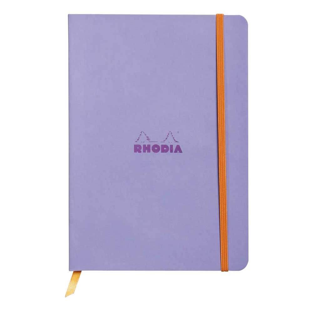 RHODIA 117459C - Iris Soft Notebook - A5 - Dotted Dot - 160 pages - Ivory Clairefontaine Paper 90 g/m - Bookmark, Elastic Closure - Faux Leather Cover - Rhodiarama Collection โ image 1