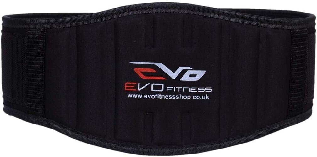 EVO Fitness Neoprene weight lifting Gym belts Padded Back Support Straps Wraps