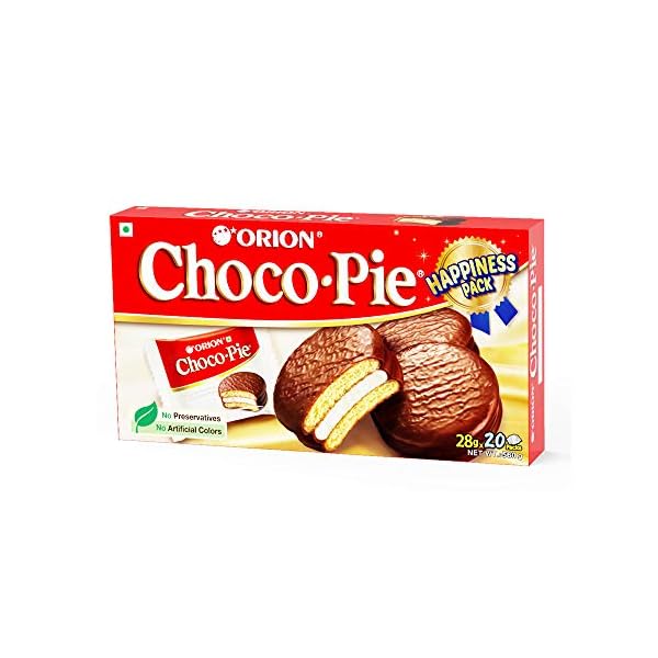 ORION Choco Pie Chocolate Coated Soft Biscuit Happiness Pack, 2 X