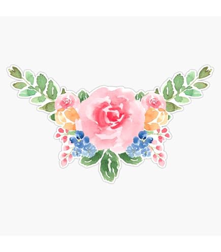 Vinyl Flower Stickers Waterproof