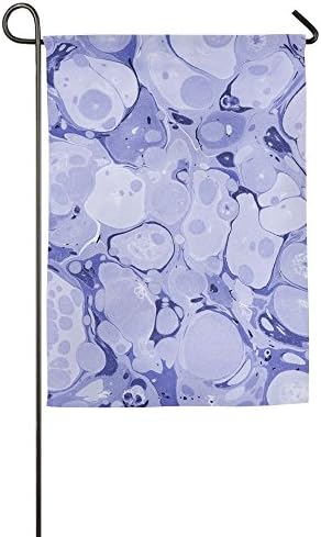 Purple Marble Summer Beach Initial Seasonal Outdoor Garden Flags Semi Transparent Polyester Fiber Stand 12x18 Banners