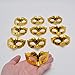 Yiseng Mini Masquerade Masks Party Decorations 10pcs Set Small Venetian Masks Mardi Gras Novelty Gifts (Gold Color)