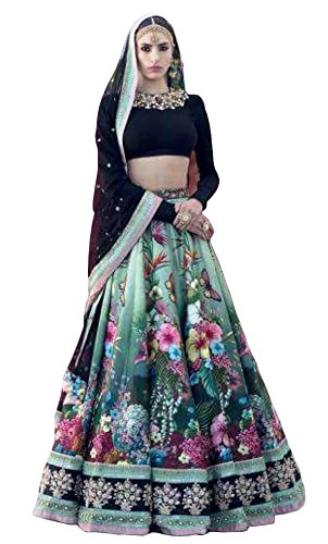 zeel clothing lehenga choli (7005-zc_free size_black)