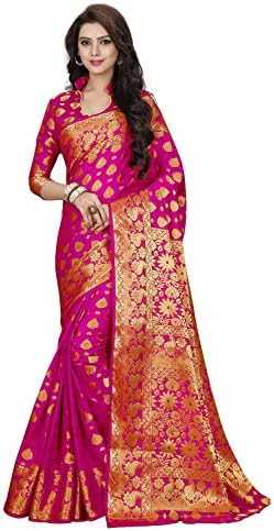 Craftliva Banarasi Silk Saree (173CDS-RP01_Pink)