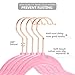 MIZGI Premium Kids Velvet Hangers (Pack of 50) with Copper/Rose Gold Hooks,Space Saving Ultra Thin,Non Slip Baby Hangers for Children's Skirt Dress Pants,Clothes Hangers(Pink)