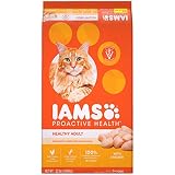IAMS PROACTIVE HEALTH Adult Healthy Dry Cat Food with Chicken, 22 lb. Bag