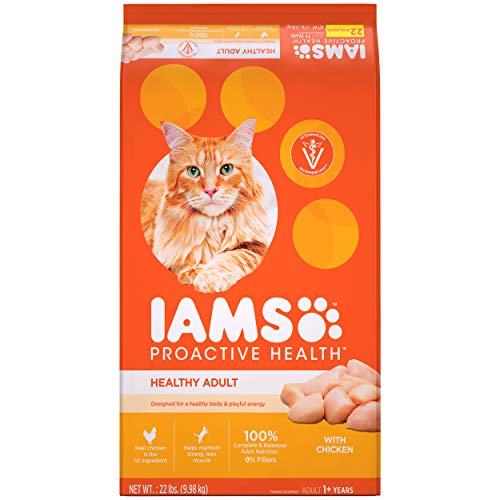 IAMS PROACTIVE HEALTH Adult Healthy Dry Cat Food with Chicken, 22 lb. Bag