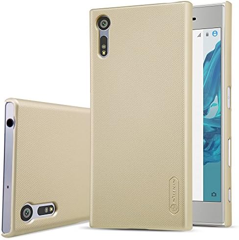 Meimei1986 Anti-Slip Slim Fit Frosted Ultra Thin Matte Hard Back Cover Case With Screen Protector for Sony Xperia XZ,Gold