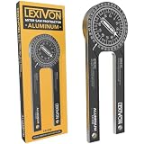 Stainless Steel Angle Protractor & Ruler Combo – 0-180 Degree, 30 Cm / 11.8 Inch Two-Arm Woodworking Measuring Tool