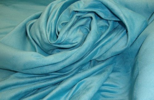 Aqua Suede Upholstery Drapery Fabric Per Yard