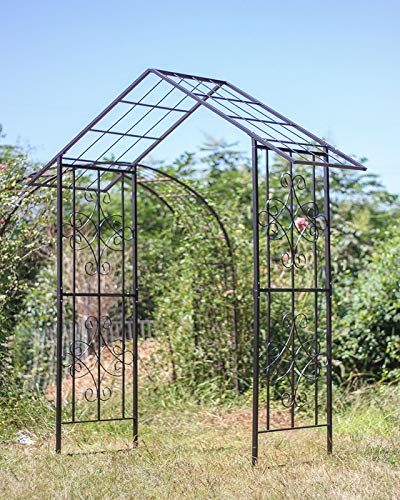 HLMBQ Metall Rosenbogen Torbogen Rankgitter Rosenhilfe Gartenbogen Rankbogen Garten Decoration und Verzierung Kletterer… – Bild 5