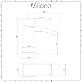 Milano Wick Modern Mono Basin Mixer Tap Chrome Solid Brass Ceramic Disc view 5
