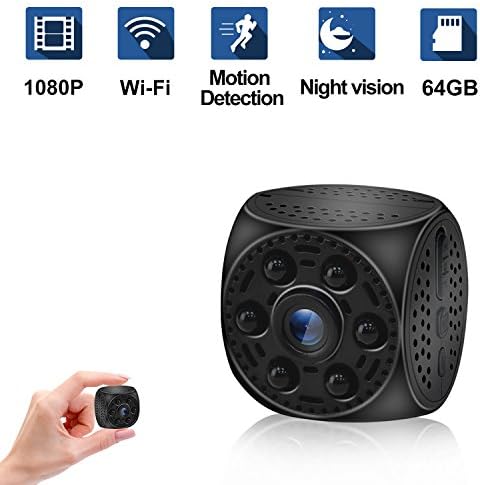 Mini Hidden Spy Camera, Ruidla Wireless Wifi Camera 1080P HD with Night Vision Motion Detection Nanny Cam Home Office Security Surveillance Camera