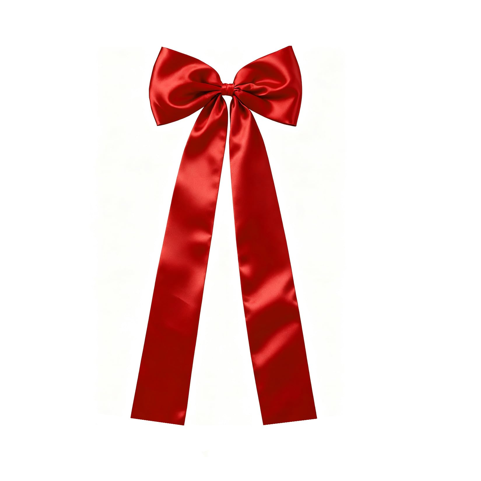 Photo 1 of Garvee Satin Christmas Tree Topper Bow(23.62 x 62.99inches) with Christmas Bow Tree Top Decoration, Holiday Tree Bow, Large Satin Bow, Christmas Decor, Festive Tree Bow(1pcs Red)