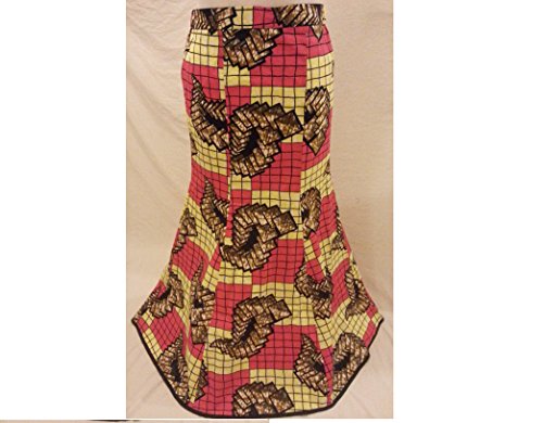 Pink and yellow African Print Skirt