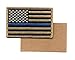 Desert/Coyote US Flag Thin Blue Line Patch for Police and Law Enforcement with Hook/Loop Backing