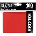 Ultra Pro E-15604 Eclipse Gloss Standard Sleeves (100 Pack) -Apple Red