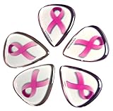 Rick Rock RGP1-5 Rick Rock Guitar Picks, Pink Ribbon