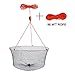 Goture Double Ring Fishing Crab Lobster Hoop Net Fishing Bait Trap Diameter 23.6''X19.7'' Net Depth 10.24'' Lightweight Net with 98.4' Rope
