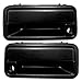 AutoandArt Brock Replacement Driver & Passenger Side Front Outside Textured Black Metal Door Handle & Base Compatible with 1995-2000 GM Pickup Truck